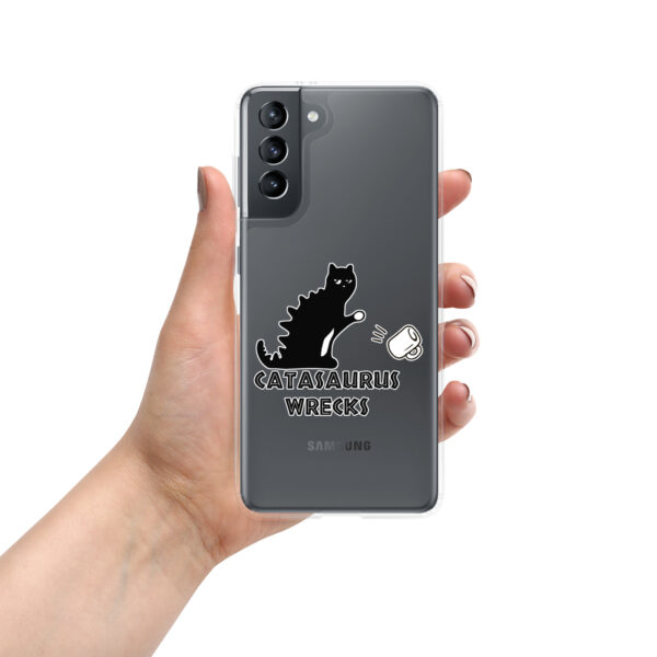 Catasaurus Wrecks Clear Case for Samsung®