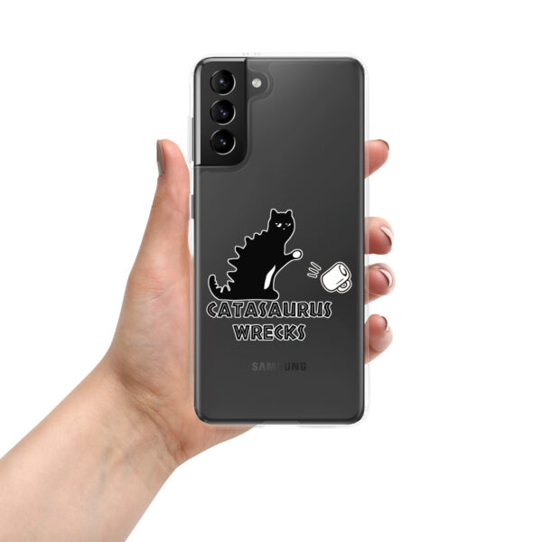 Catasaurus Wrecks Clear Case for Samsung®
