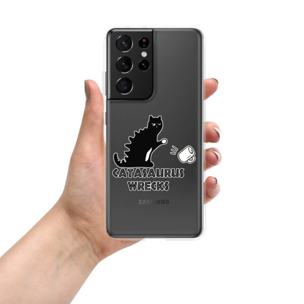 Catasaurus Wrecks Clear Case for Samsung®