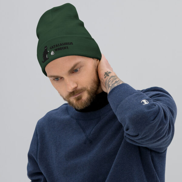 Catasaurus Wrecks Embroidered Beanie