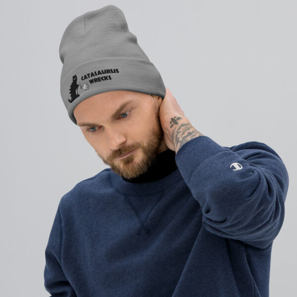 Catasaurus Wrecks Embroidered Beanie