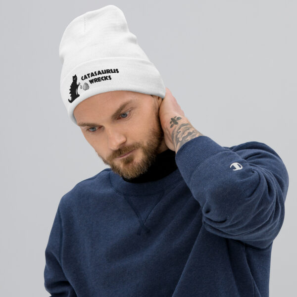 Catasaurus Wrecks Embroidered Beanie