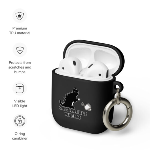 Catasaurus Wrecks Rubber Case for AirPods®