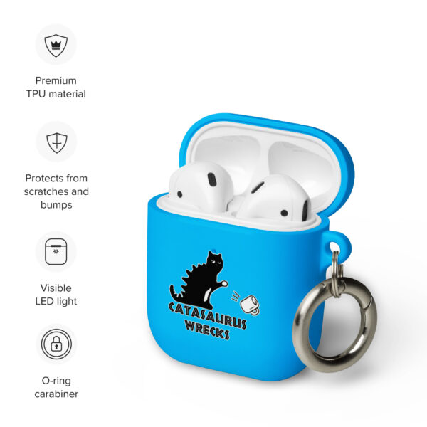 Catasaurus Wrecks Rubber Case for AirPods®