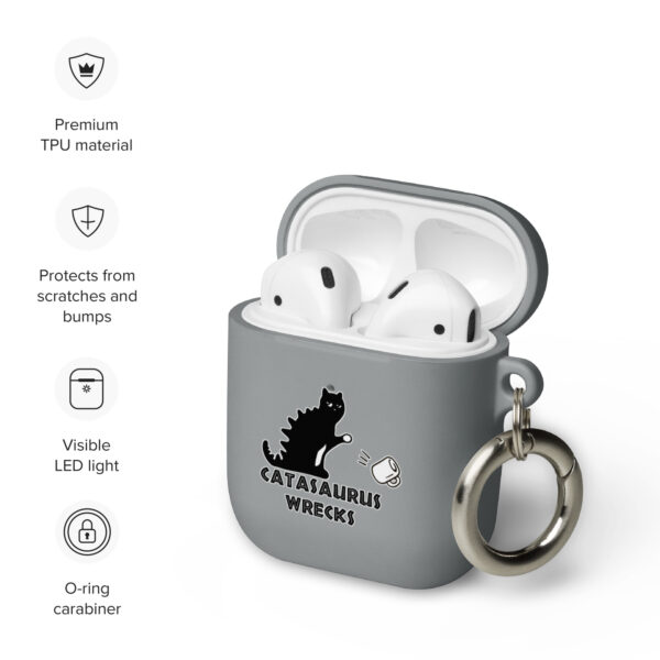 Catasaurus Wrecks Rubber Case for AirPods®