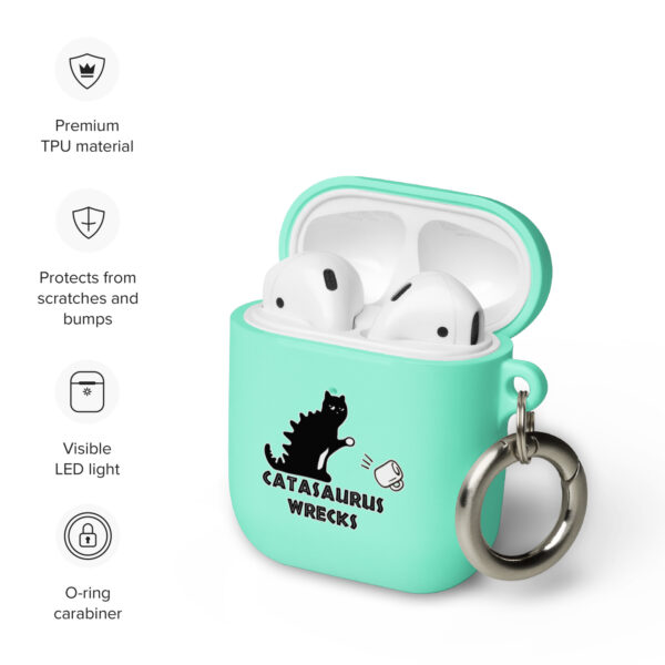 Catasaurus Wrecks Rubber Case for AirPods®