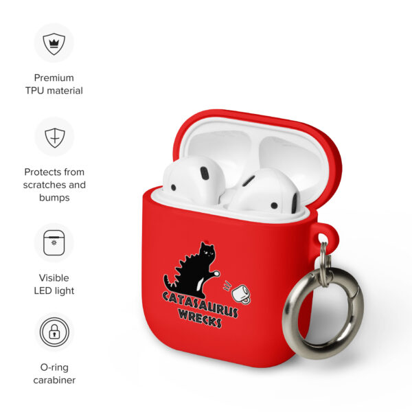 Catasaurus Wrecks Rubber Case for AirPods®