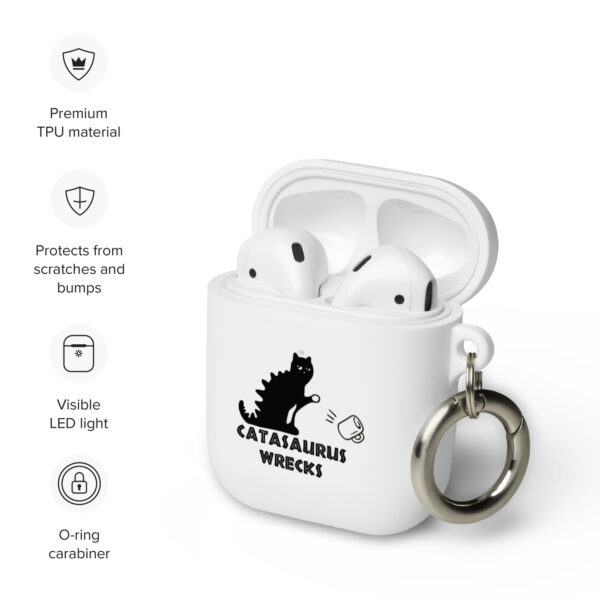 Catasaurus Wrecks Rubber Case for AirPods®