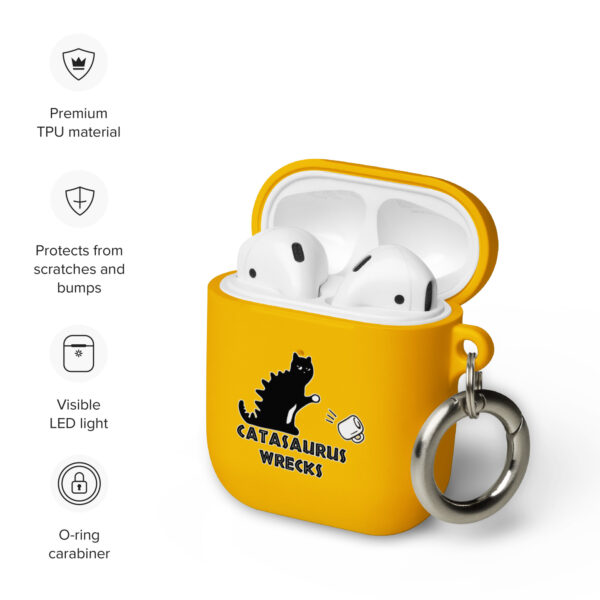 Catasaurus Wrecks Rubber Case for AirPods®
